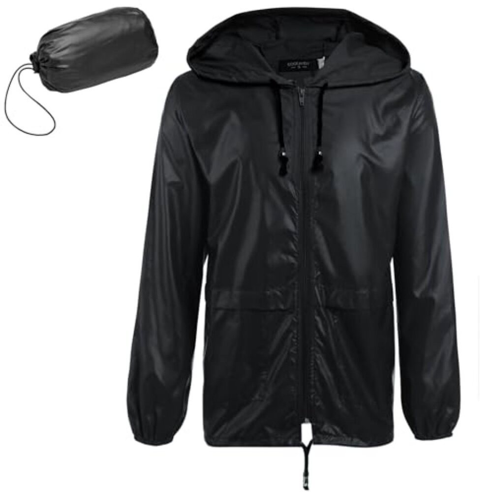 Lightweight Packable Rain Jacket Waterproof Windp… - image 2